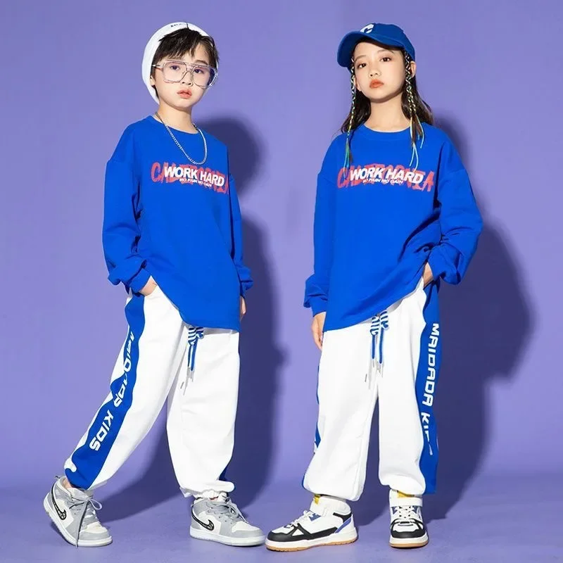 Jungen Hip Hop Sweatshirt Rosa Street Dance Hosen Mädchen Lose Top Röcke Kinder Streetwear Jogger Kinder Jazz Socken Kleidung Sets