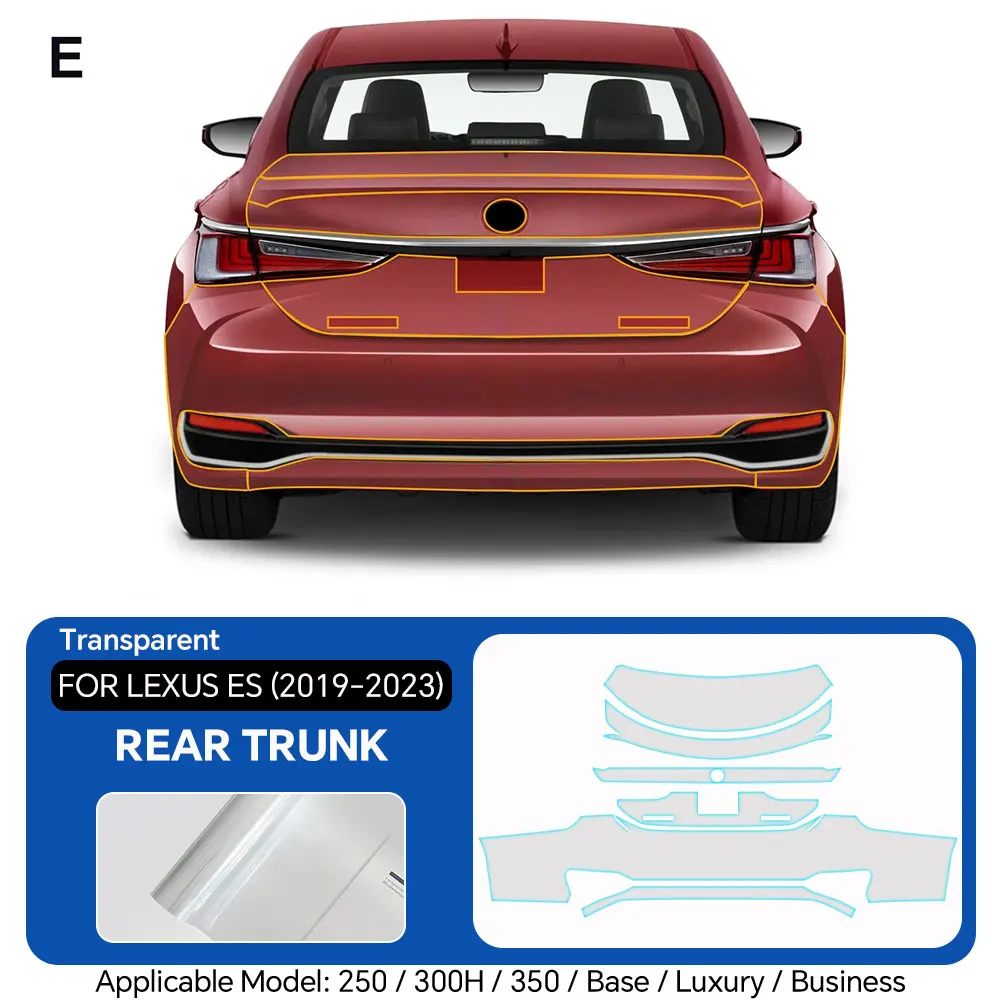 8.5Mil Pre-cut PPF For Lexus ES 250 300H 350 2019-2023 TPU Clear Paint Protection Film Scratch-Resistant Exterior Accessories