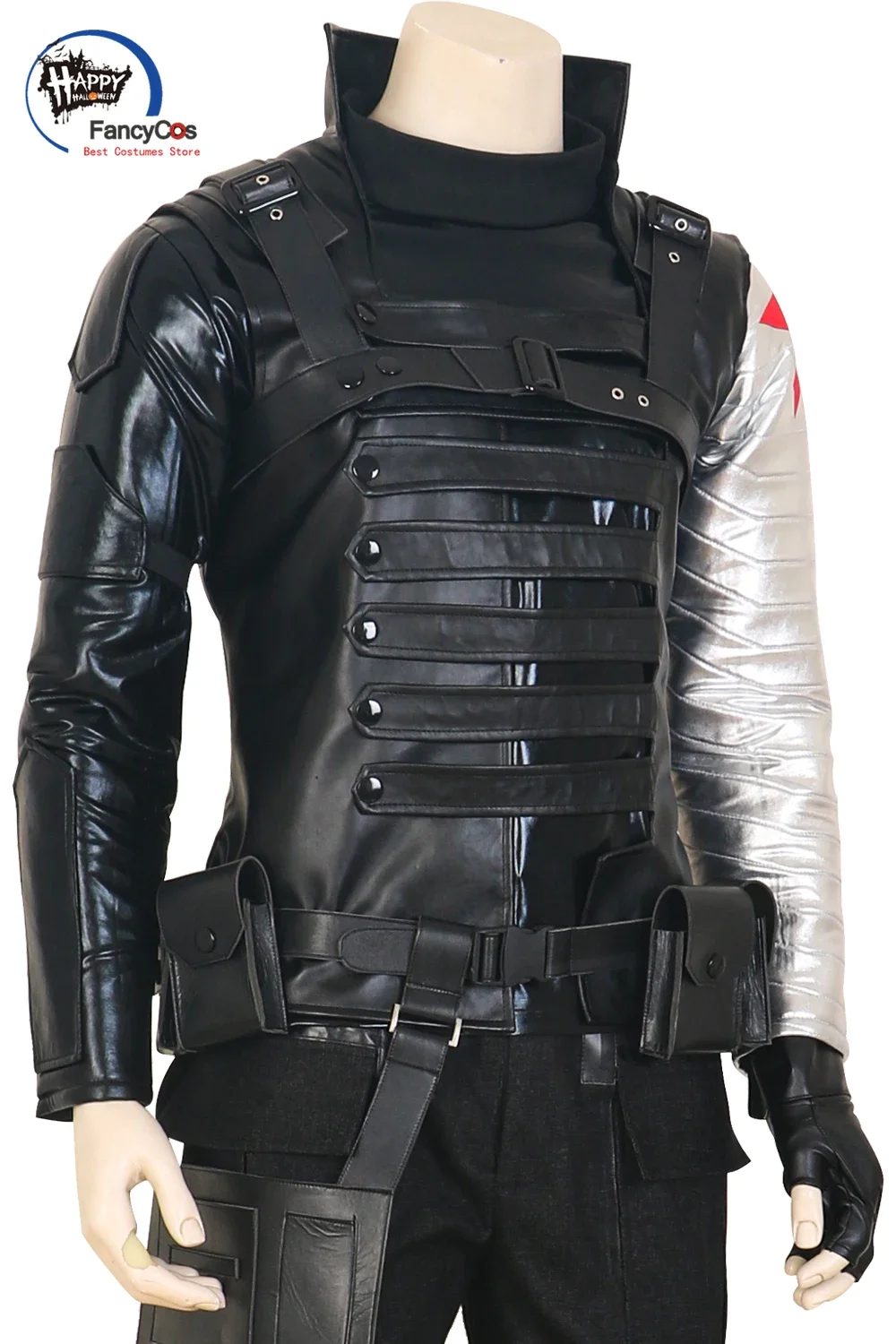 Bucky Cosplay Costumes White Wolf Costume Winter Cosplay Soldier Outfit Fancy Armor Harness Custom Made Carnival Halloween