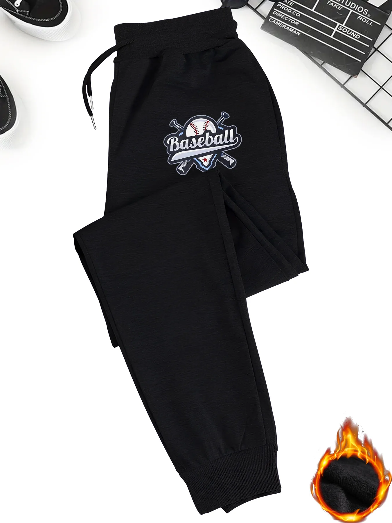 Game‑flavored Vintage Baseball Sport Emblem And Ball‑Bat Pattern Decor Print Comfy Sweatpants Men Hip Hop Jogger Trousers