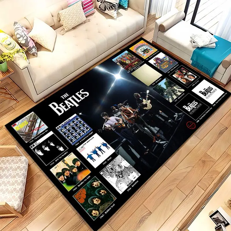 Fab Four The B-Beatles Abbey Road Rock Band Soft Non-Slip Large Area Rug for Living Room,Bedroom Carpet Mat for Sofa,Home Decor