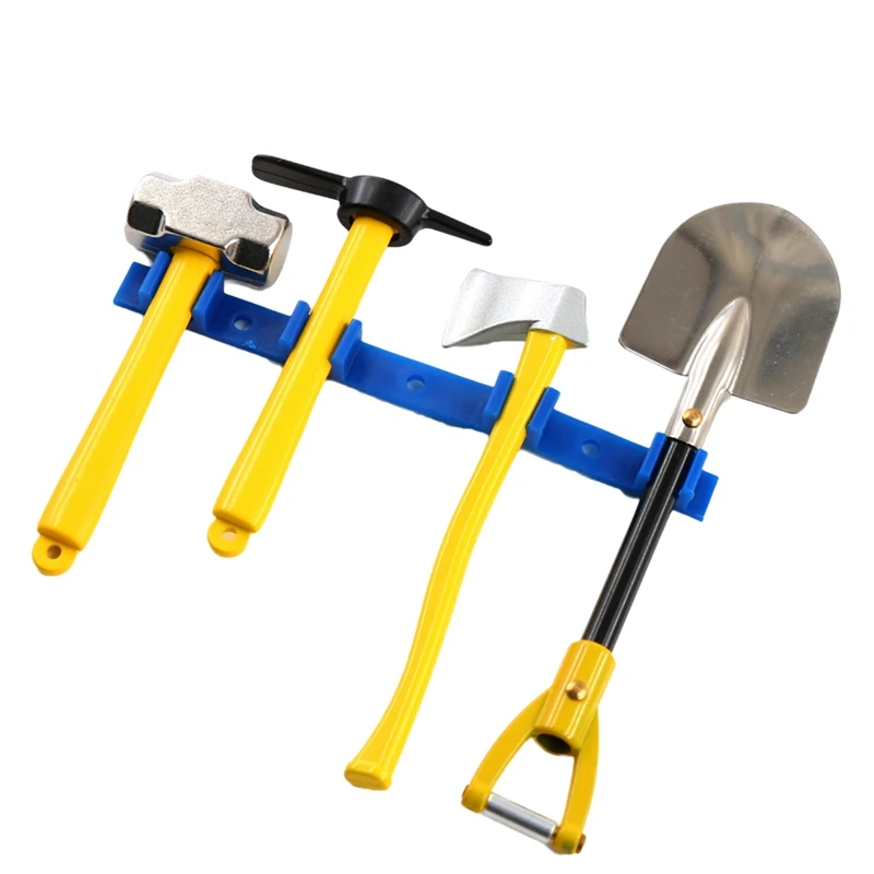 

A7THK-1/10 Scale Accessories Metal Shovel Hammer Pickaxe Axe-Set For RC Crawler Car Axial SCX10 TRX4 D90 CC01 Decoration Tool