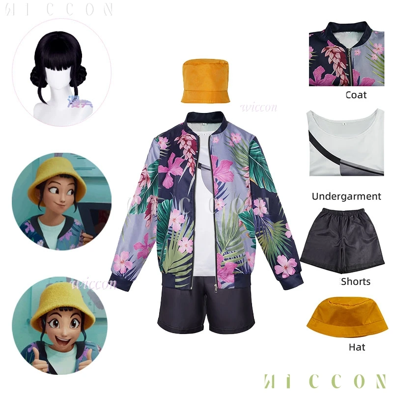 

Halloween Adult Cosplay K-Pop Huntrix Zoey Cosplay Demon Hunters Costume Jacket Coat Roleplay Wig Clothes Halloween Girls Casual