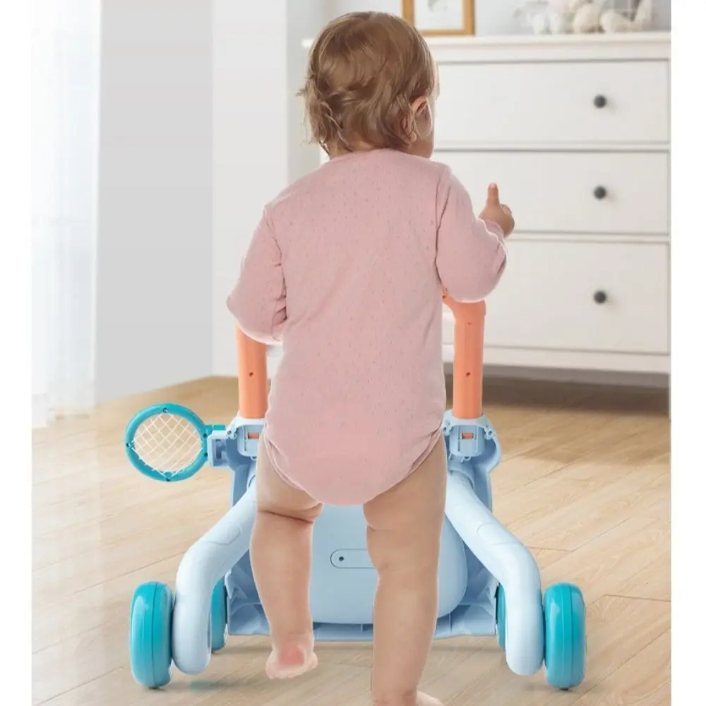 

Cartoon Baby Walker Trolley Sliding Anti Rollover Musical Baby Push Walker Music Lights Multiple Activities Walking