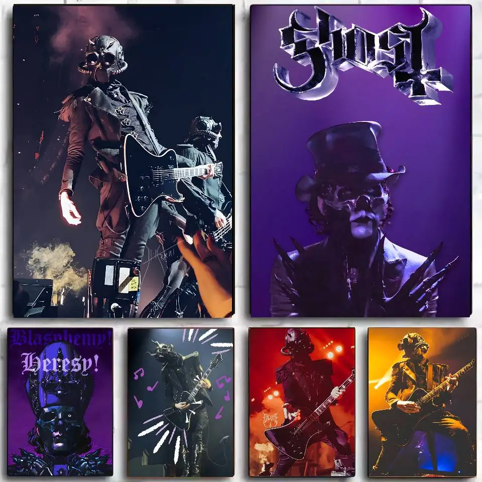 M-Music Band G-Ghost Poster Self-adhesive Art Waterproof Sticker Coffee House Dorm Room Wall Decor
