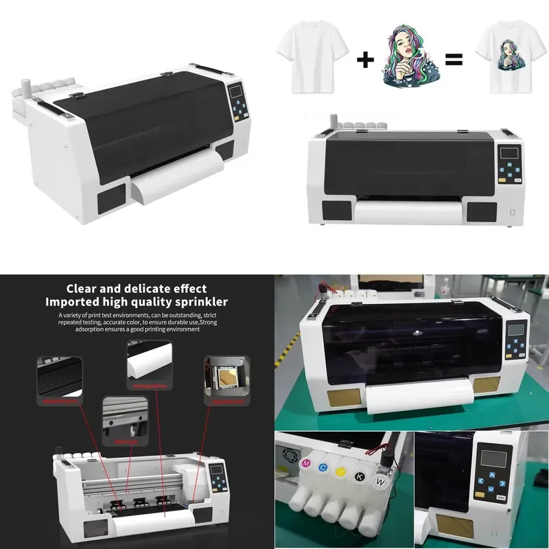 Best-selling A3 Inkjet Direct to Film Digital DTF Printer 30 cm for T-shirt Canvas Bag Printing