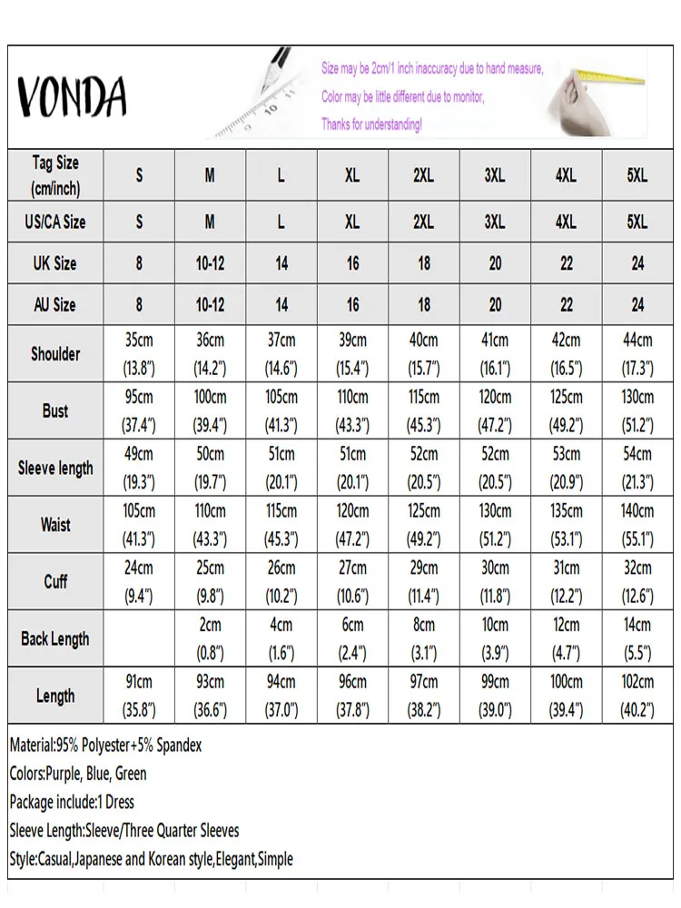 VONDA Mini abiti con stampa floreale bohémien Donna Manica a sbuffo 3/4 Casual Vacanza Vestito estivo Fasciatura di moda Elegante abito in rete con volant