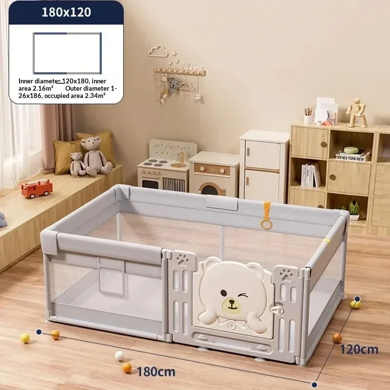 Foldable Safety Gate BPA Free Portable Easy Setup 6 Panel Indoor Home Safety Fence Playpen Baby Baby Playpen Toddler Play Yard