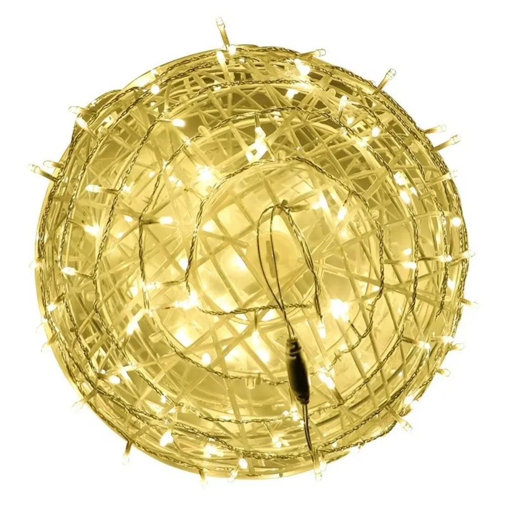 New Year 20/28CM Festoon Rattan Ball Light LED 220V Christmas Tree Light String Rattan Ball Garden Decor Hanging Lamp Garden