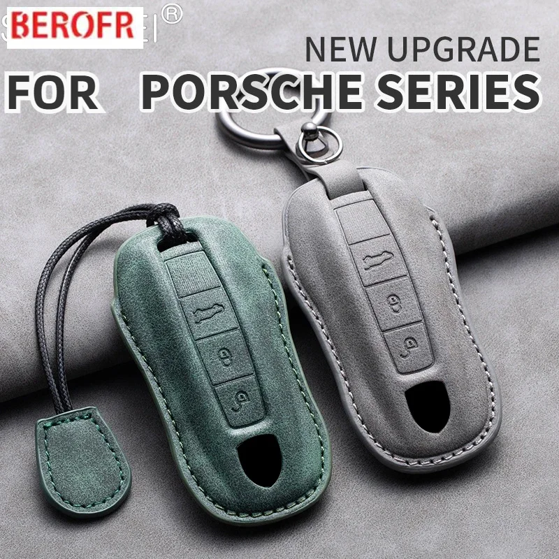 Car Key Cover Case Shell Holder For Porsche Panamera Cayenne 971 911 9YA Macan Boxster 3 Buttons Keyless Protection Accessories