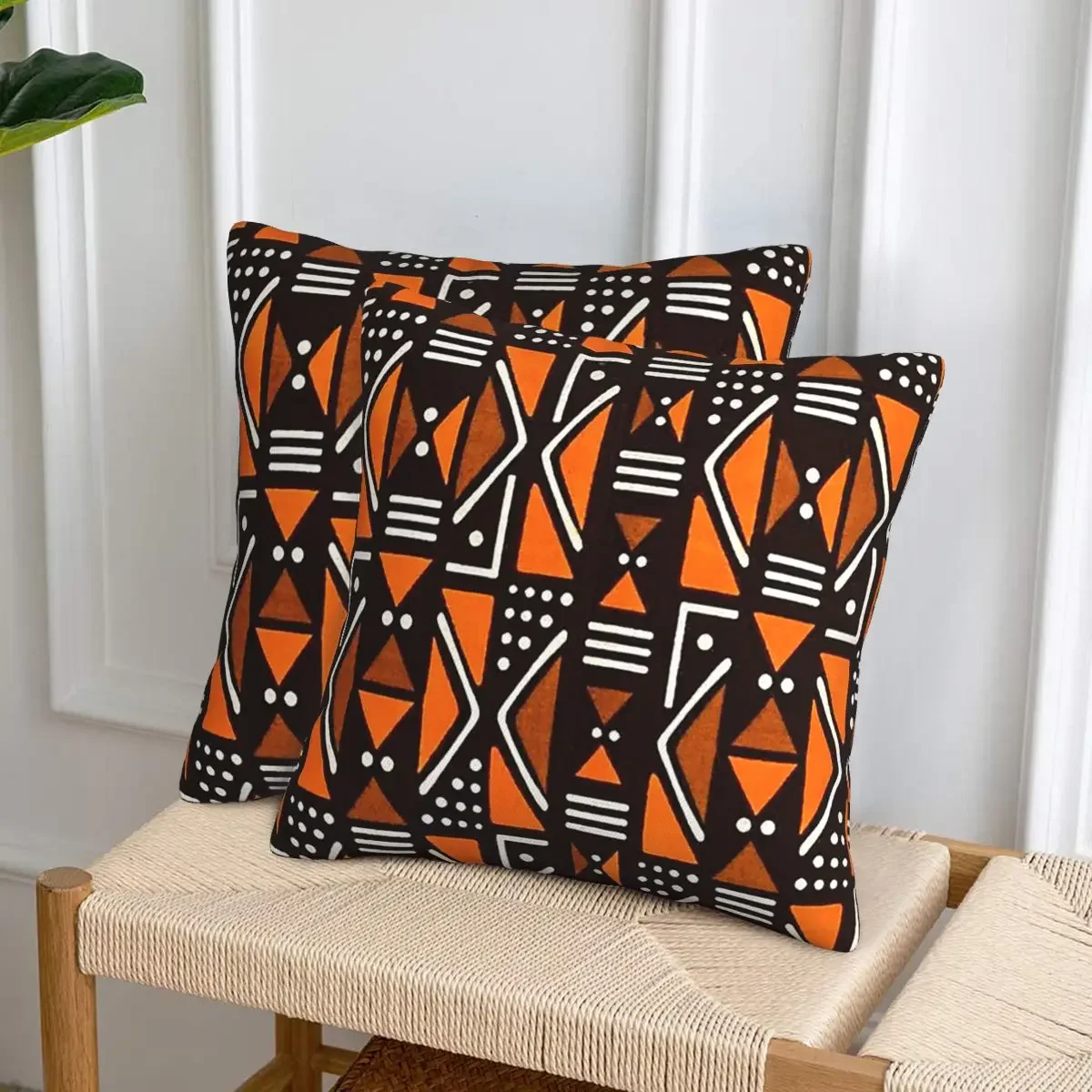 

Африканский боголан, этническое племенное искусство Африки, 2 шт., квадратные наволочки, чехлы для подушек, декоративные подушки для дома, спальни