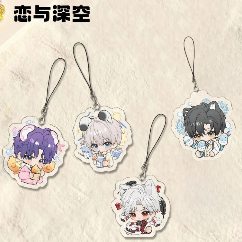 New Love and Deepspace Sylus Xavier Zayne Rafayel Cartoon Creative Mobile Phone Chain Anime Game Peripheral School Bag Pendant