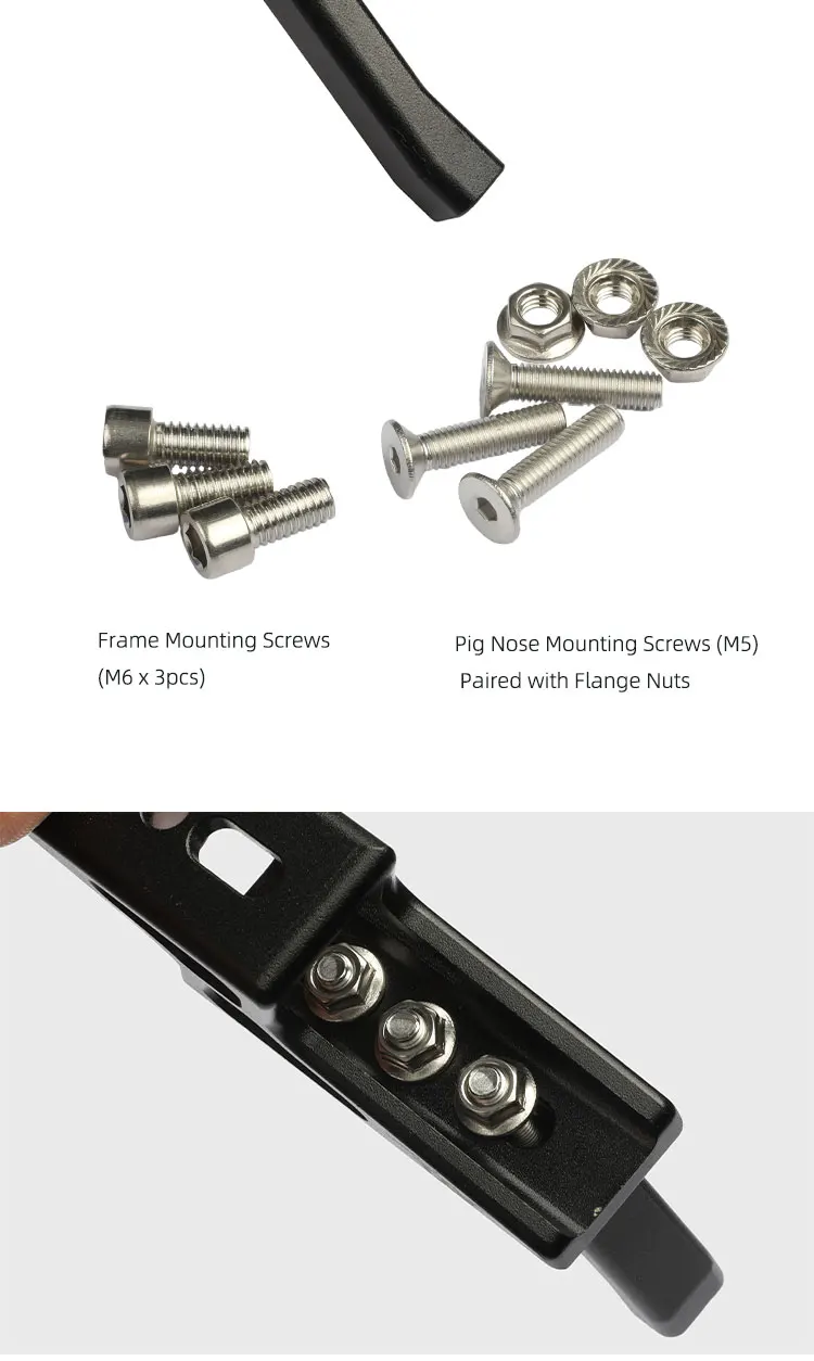 AXI Faltrad-Vordertasche Erhöhter Sockel Aluminiumlegierung Vorderradträger-Adapter Erhöhung für Dahon Brompton Faltrad – Detail 13