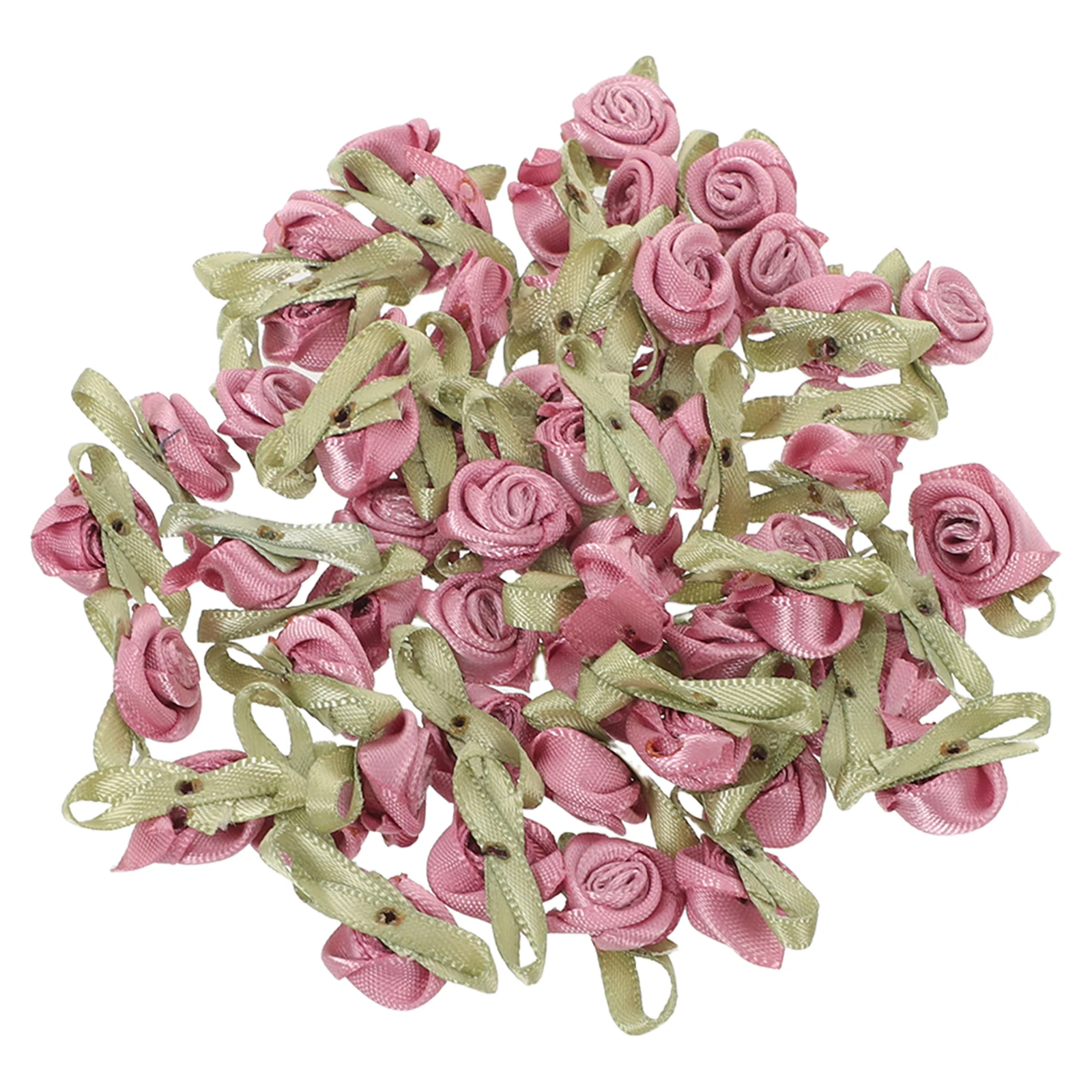 

100 Pcs Decor Wedding Decorative Ribbon Fabric Ribbons for Crafts Apparel Flowers Mini Artificial Roses Child