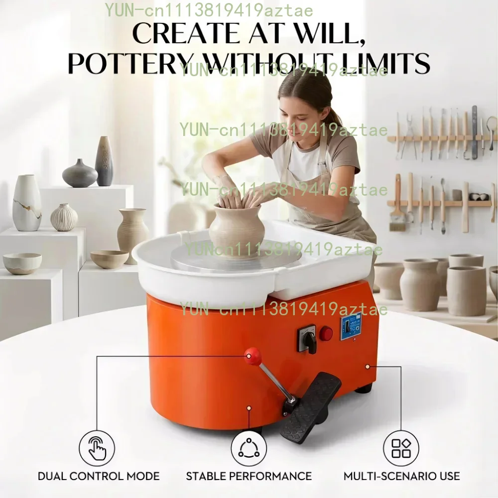 220V Pottery Wheel Machine Ceramic Art Machine Electric Drawing Machine With 25CM Turntable School Pottery Household