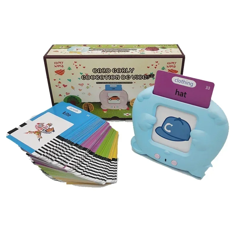 Máquina de aprendizaje para niños, tarjetas Flash parlantes para guardería, libro de Audio electrónico para idiomas, inglés, alemán, español, francés