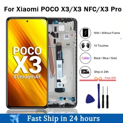 샤오미 POCO X3 용 LCD 디스플레이 터치 스크린 디지타이저, POCO X3 프로 NFC LCD 교체 부품, 6.67 인치