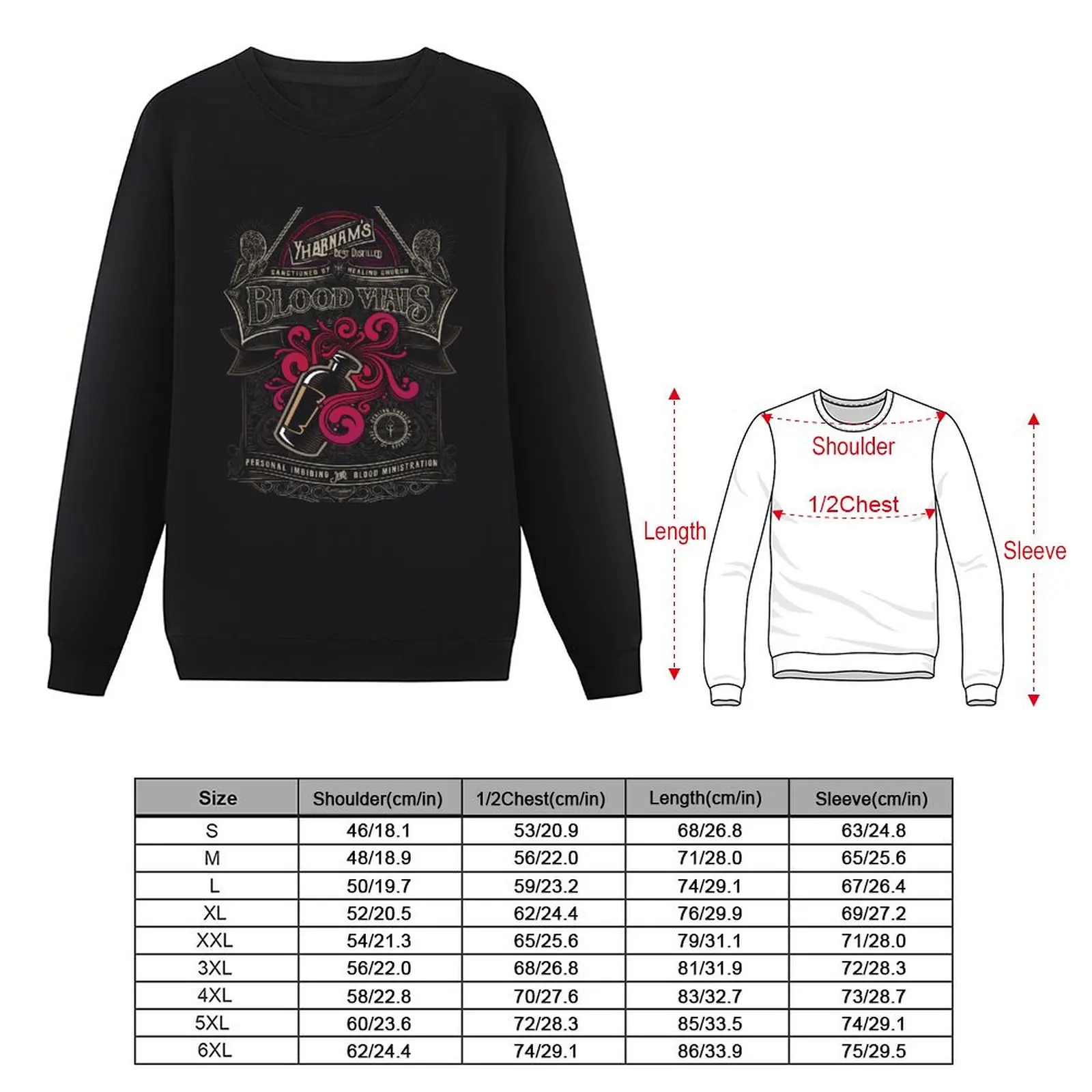 Yharnam's Blood Vials Sweatshirt anime clothes sweatshirt male