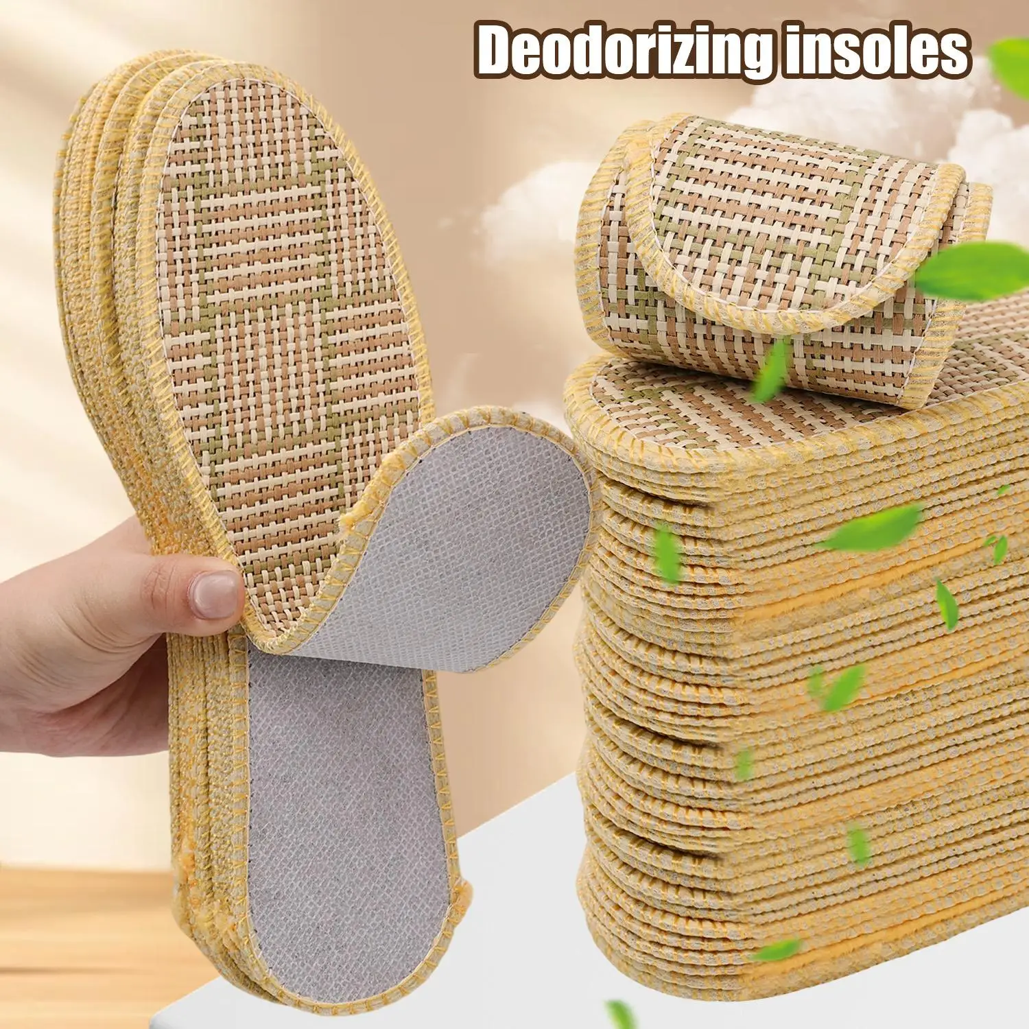 Summer Breathable Insoles Anti-Odor Sweat Absorbent Shoe Pads Comfortable Extra Thin Foot Care Sports Shoe Pad Men Women Outdoor