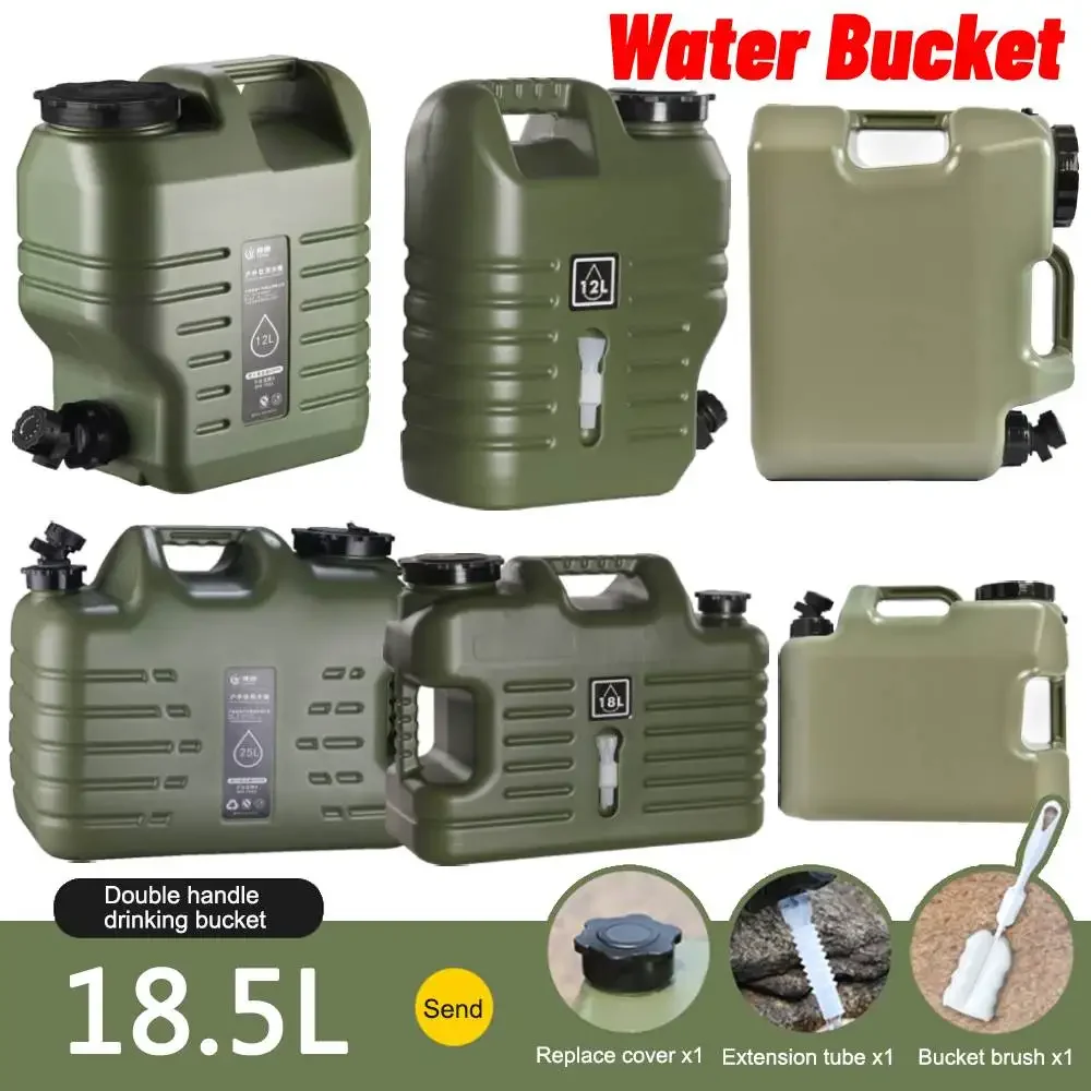 10/18L Camping Bucket Large-Capacity Water Bucket Car Water Tank Outdoor Camping Bucket Tank with Faucet Water Storage Container