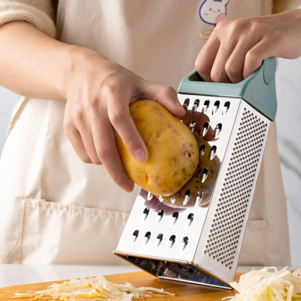 

1Pcs Stainless Steel Multipurpose Box Grater 4-Sides Vegetable Cheese Cutter Kitchen Gadget Easy to Clean