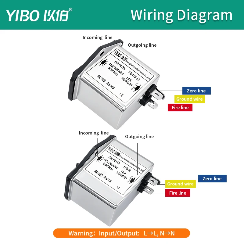 IEC socket power filter 220V anti-interference EMI AC switch fuse indicator light three in one