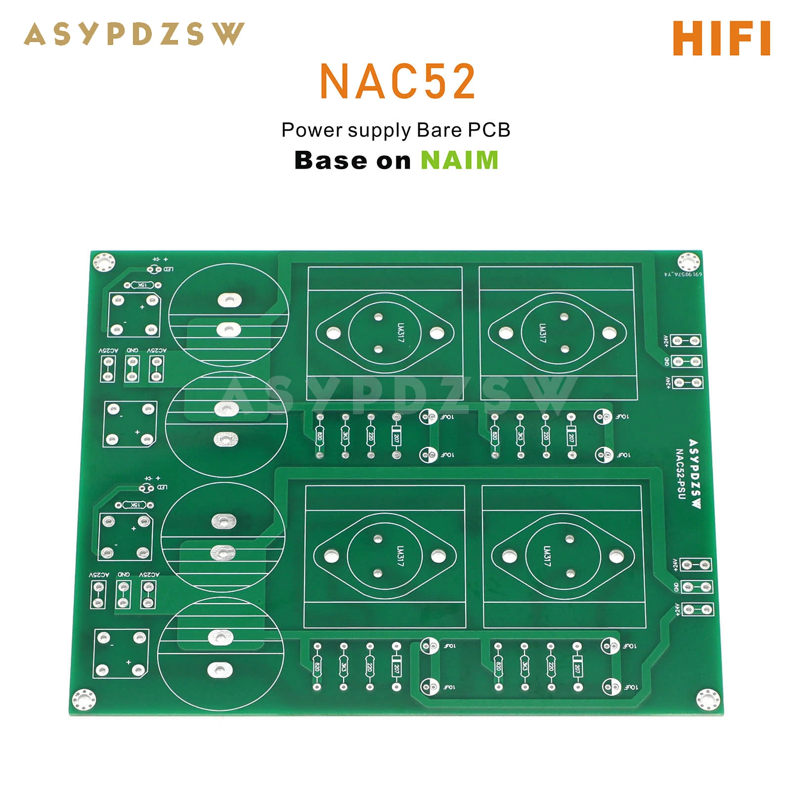 HIFI NAC52-PSU Preamplifier power supply Bare PCB Base on NAIM For NAC152XS/NAC52