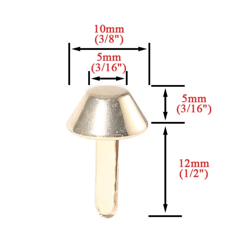 10 шт. металлические ножки заклепки шпильки с пирсингом для DIY кошелек сумки кожаные поделки