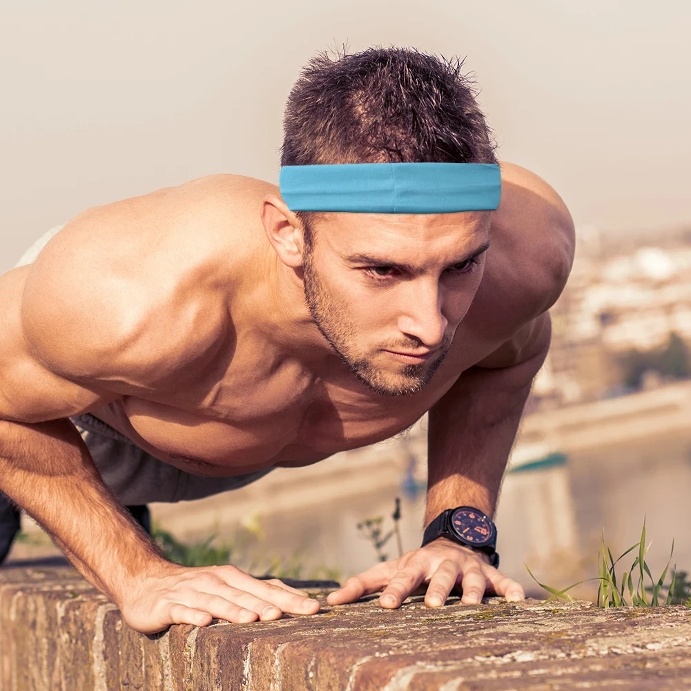 女性男性スカーフランニングターバンヘアアクセサリースウェットバンド弾性ヨガヘッドバンドヘアバンド