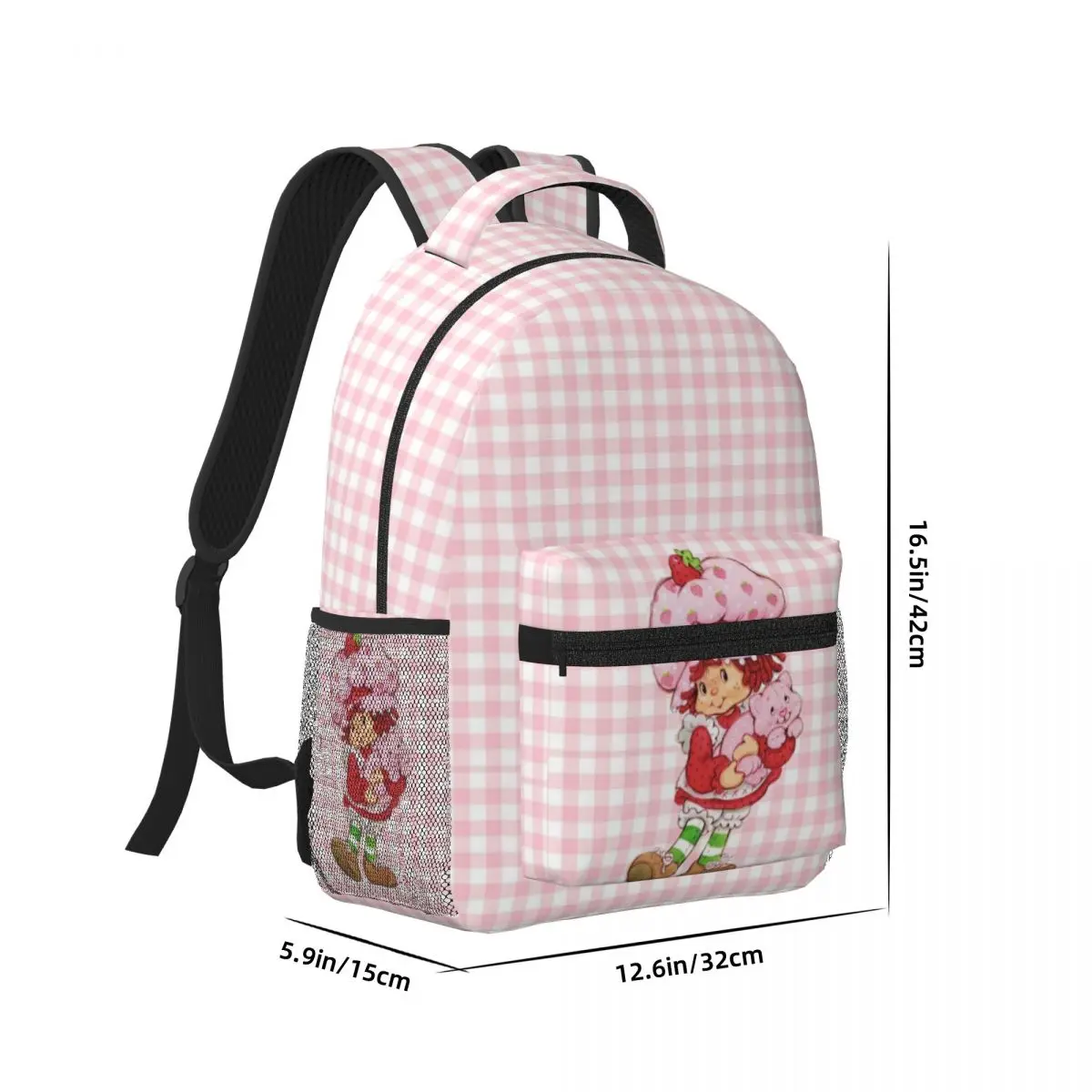 Like-Strawberry-Shortcake Printed Lightweight Casual Schoolbag For School, Outdoor, Shopping, Office