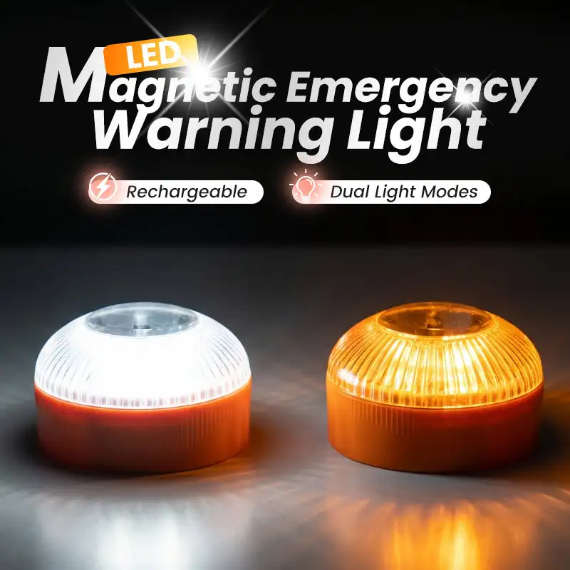 

LED Magnetic Emergency Warning Light USB Rechargeable Car Magnetic Induction Strobe Warning Light for Safety Signal Flashing
