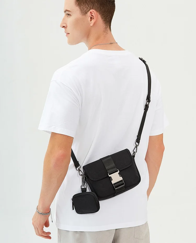 Sac à Bandoulière 2 en 1 pour Homme, Latéral, à la Mode, Oxoford