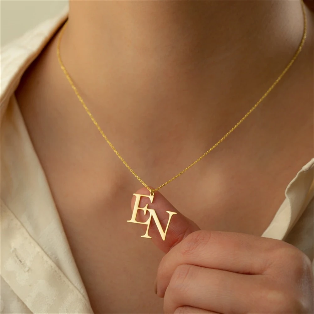 

Personalised Name Necklace Stainless Steel Custom Friendship Jewelry Fashion Alphabet Letters Necklace For Girls Gift