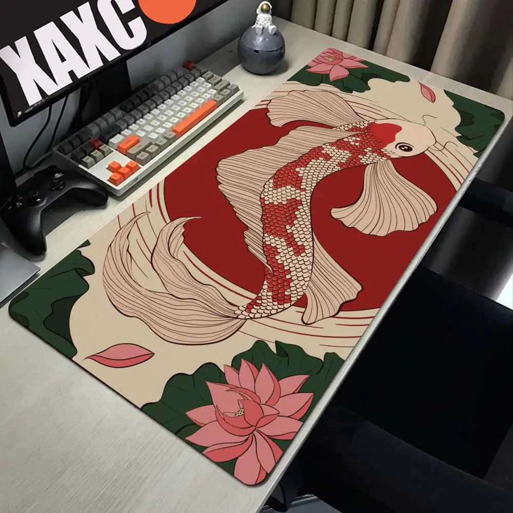 Tapis de souris de bureau Art Black Gaming, grand tapis de souris, PC, ordinateur portable, ordinateur portable, Anime Gamer, polymères média, clavier, bureau