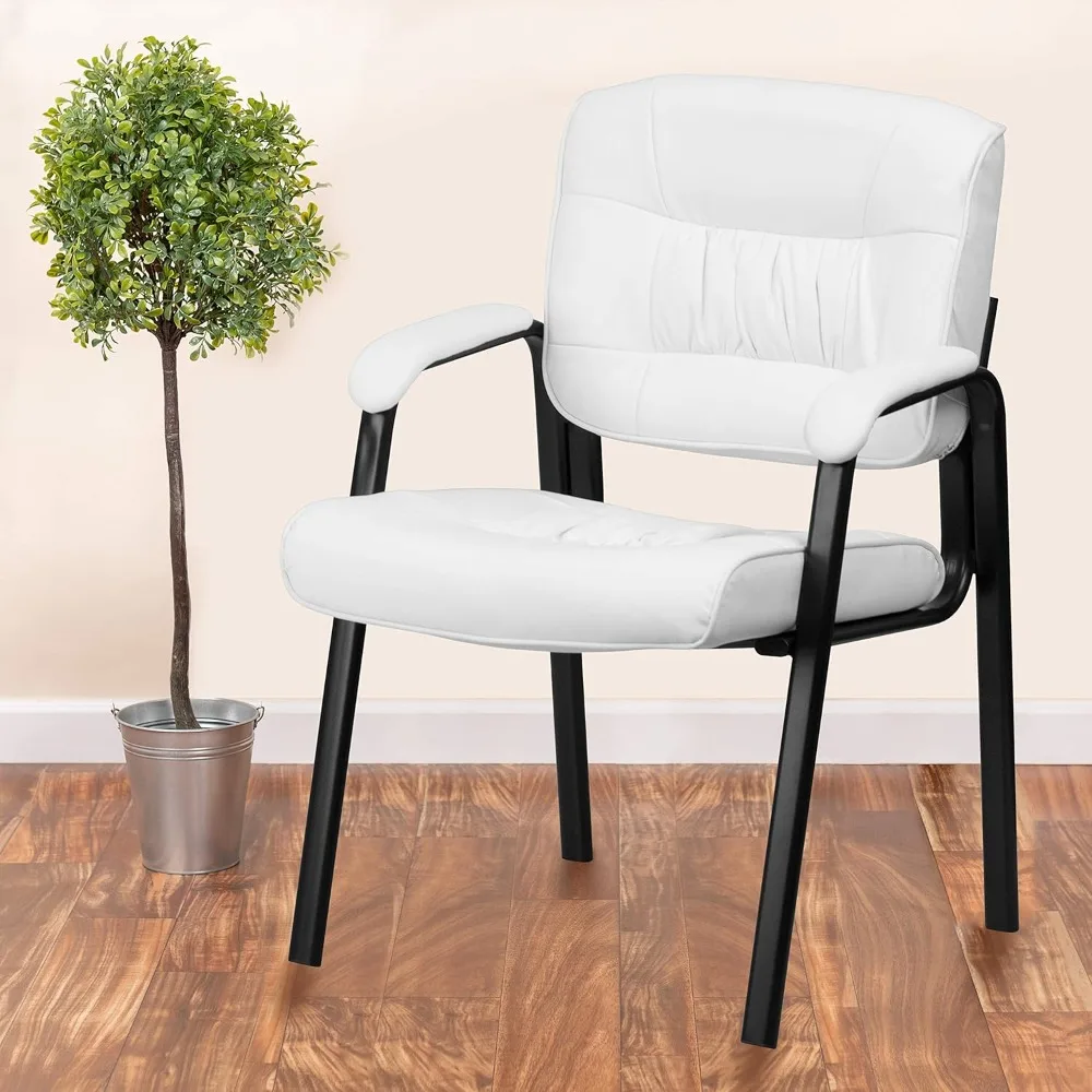 

LeatherSoft Executive Reception Chair with Black Metal Frame