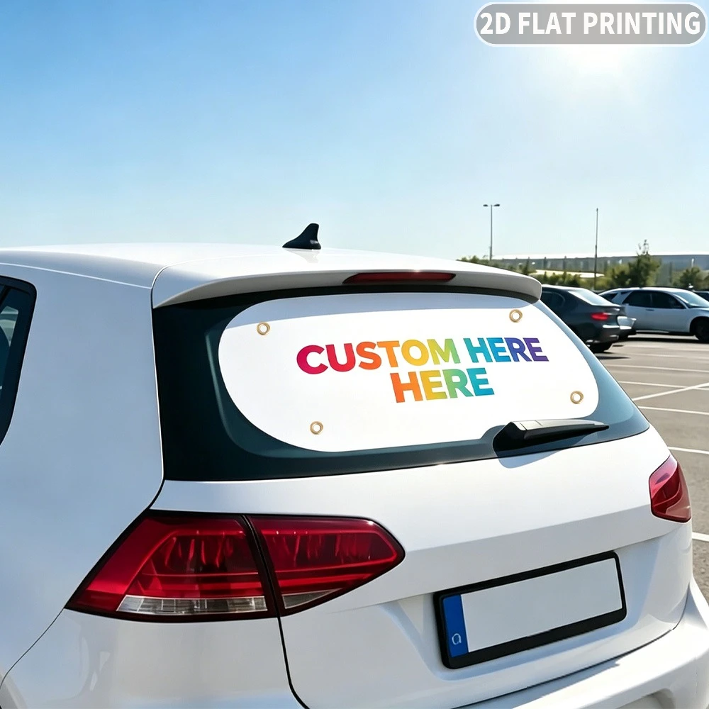 

Custom 1pc Car Rear Windshield Sunshade, Car Window Sunshade with 4 Suction Cups for 4 Holes, Heat Insulation and Cooling