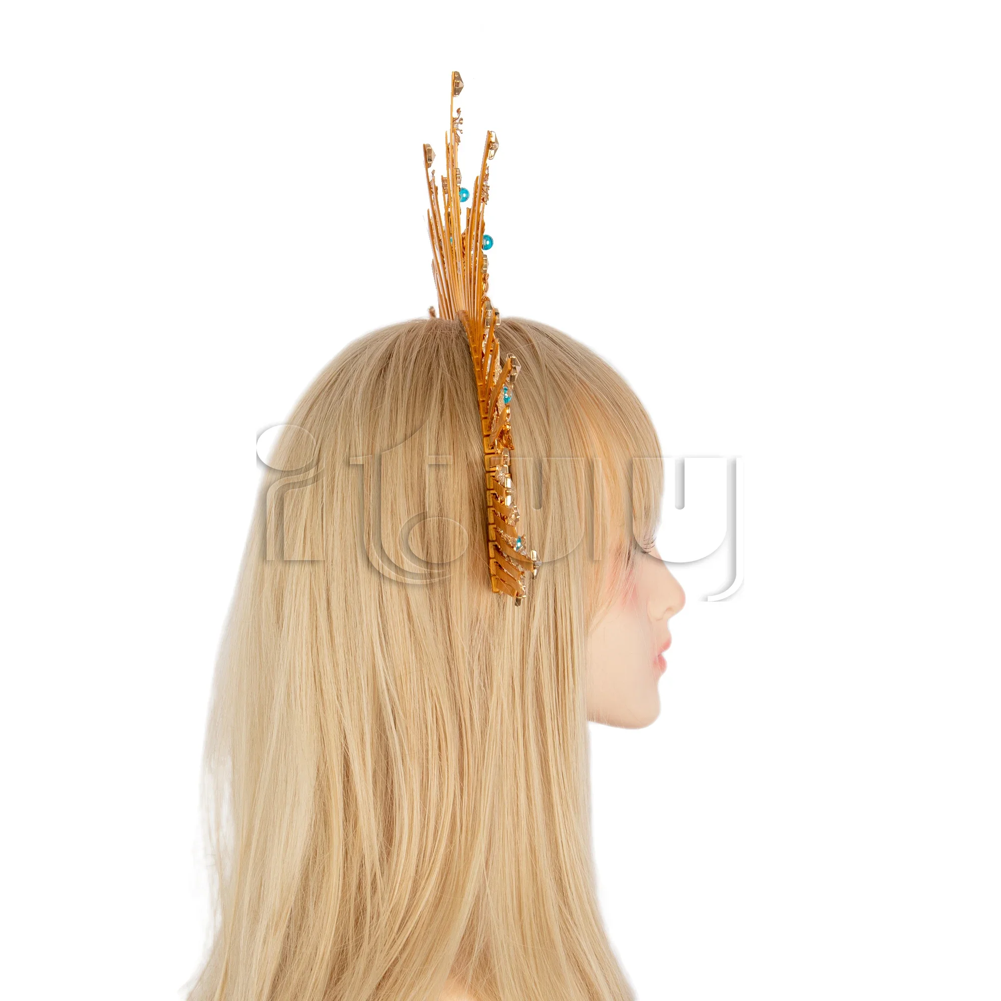 عذراء الشمس آلهة تأثيري الباروك عقال للرأس على شكل تاج القوطية لوليتا بنات KC هالو تاج خوذة النساء غطاء الرأس إكسسوارات الشعر