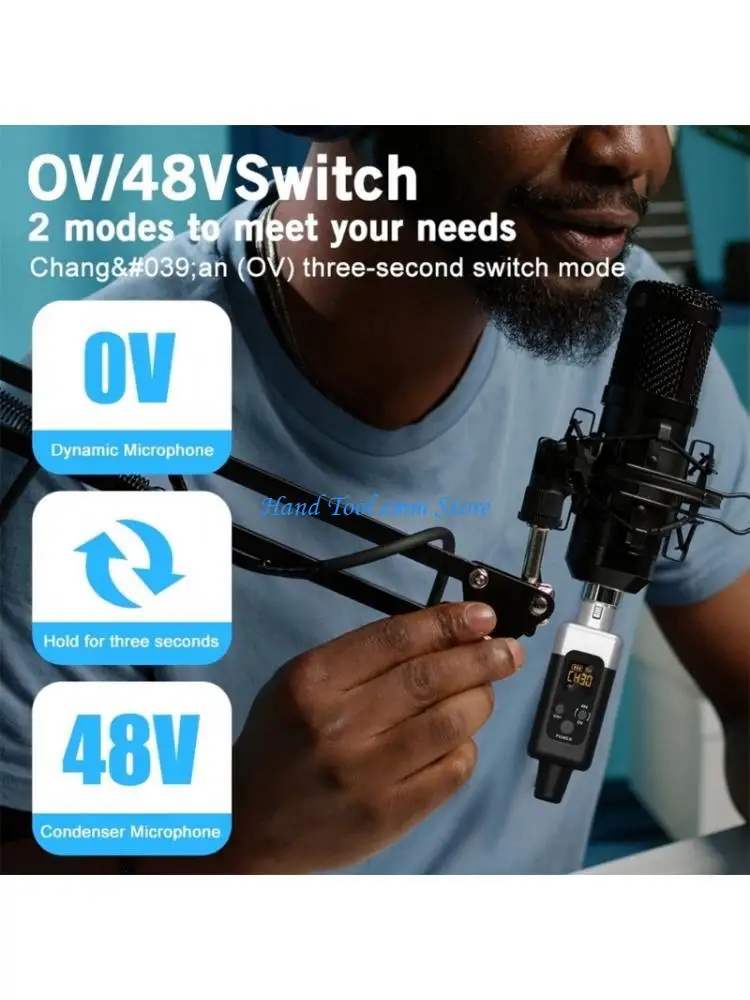 

H37F Portable Wireless Microphone Transmitter Receiver Set 48Khz Microphone Wireless Accessories Electric Wireless Microphone