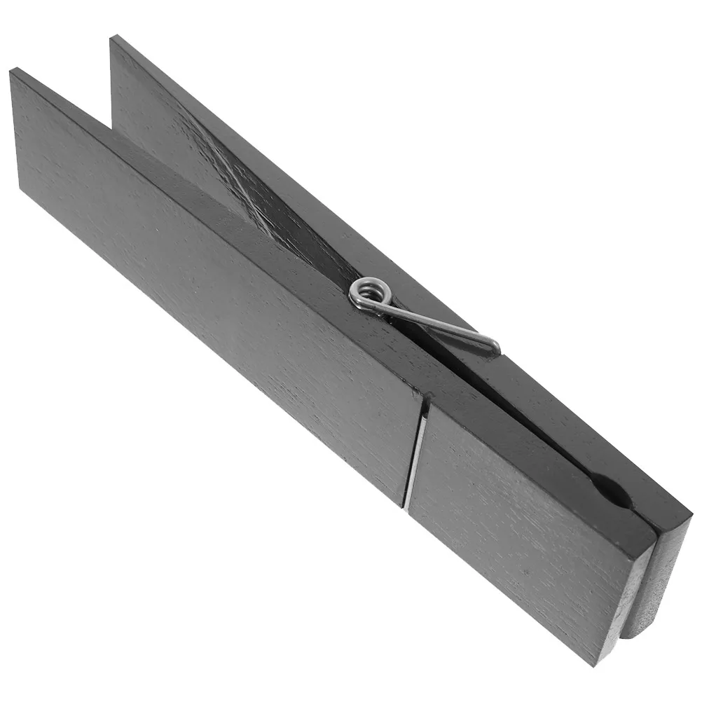 

Wooden Towel Rack Giant Clothespin Holder Black Large Size Bathroom Decor Nonslip Clothespins Dry Clothes Quilts