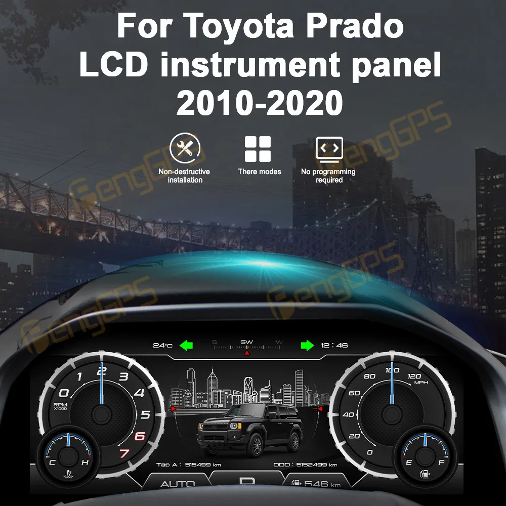 Linux For Prado 150 Toyota Land Cruiser Dashboard Multimedia Player 2010 - 2019 Car Audio Stereo Head unit GPS Navigation