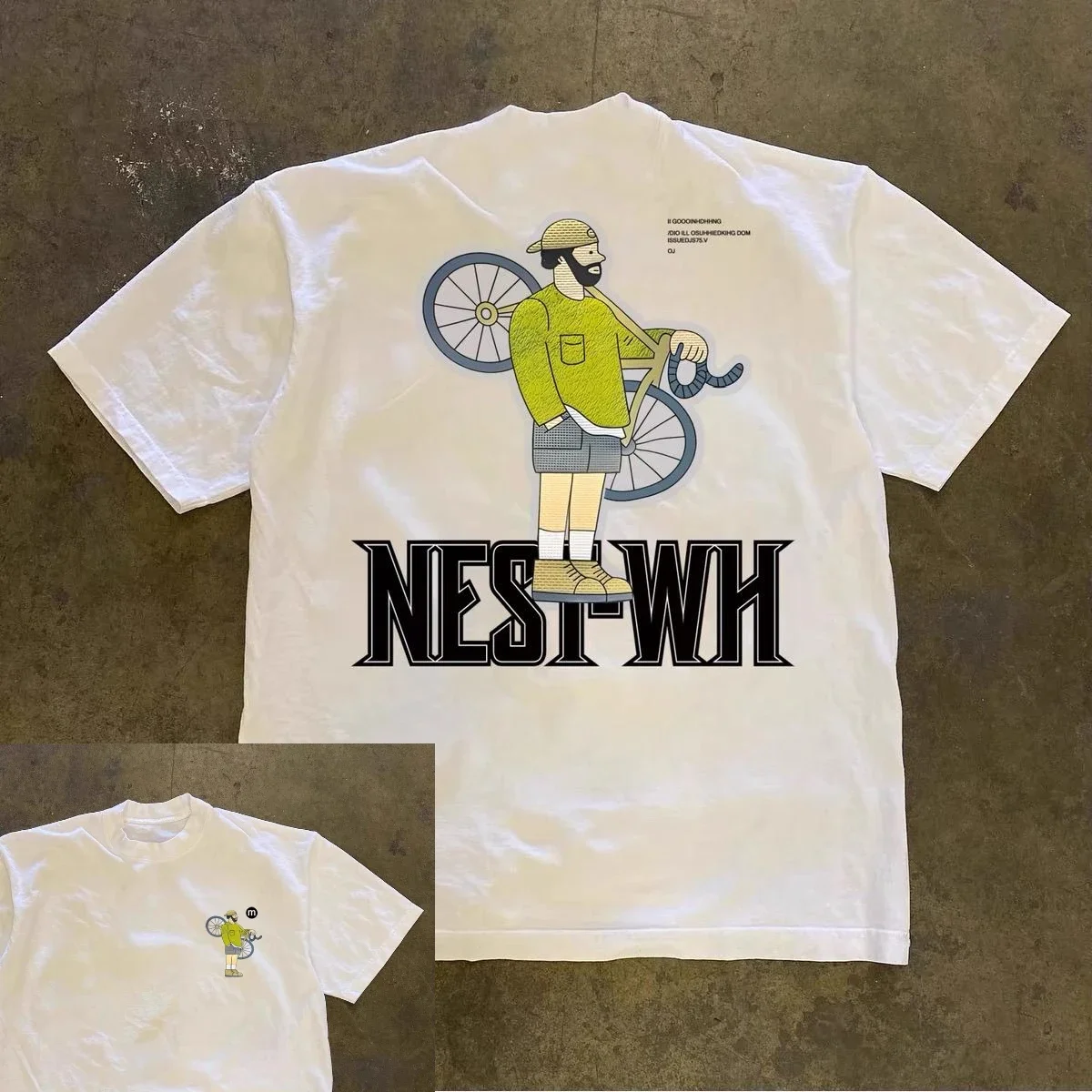 

Heavy Trend Trendy Brand Summer Letter Printing Versatile Round Neck Pure Cotton Men's Loose Short-sleeved Top T-shirt