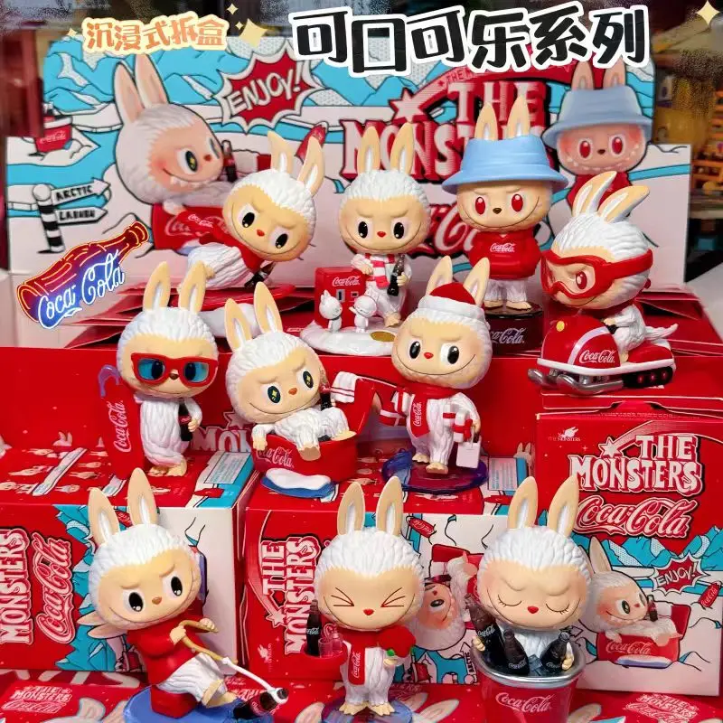 Original Labubu Coca-Cola Series Blind Box Toys Model Confirm Style Cute Anime Figure Gift Surprise Box