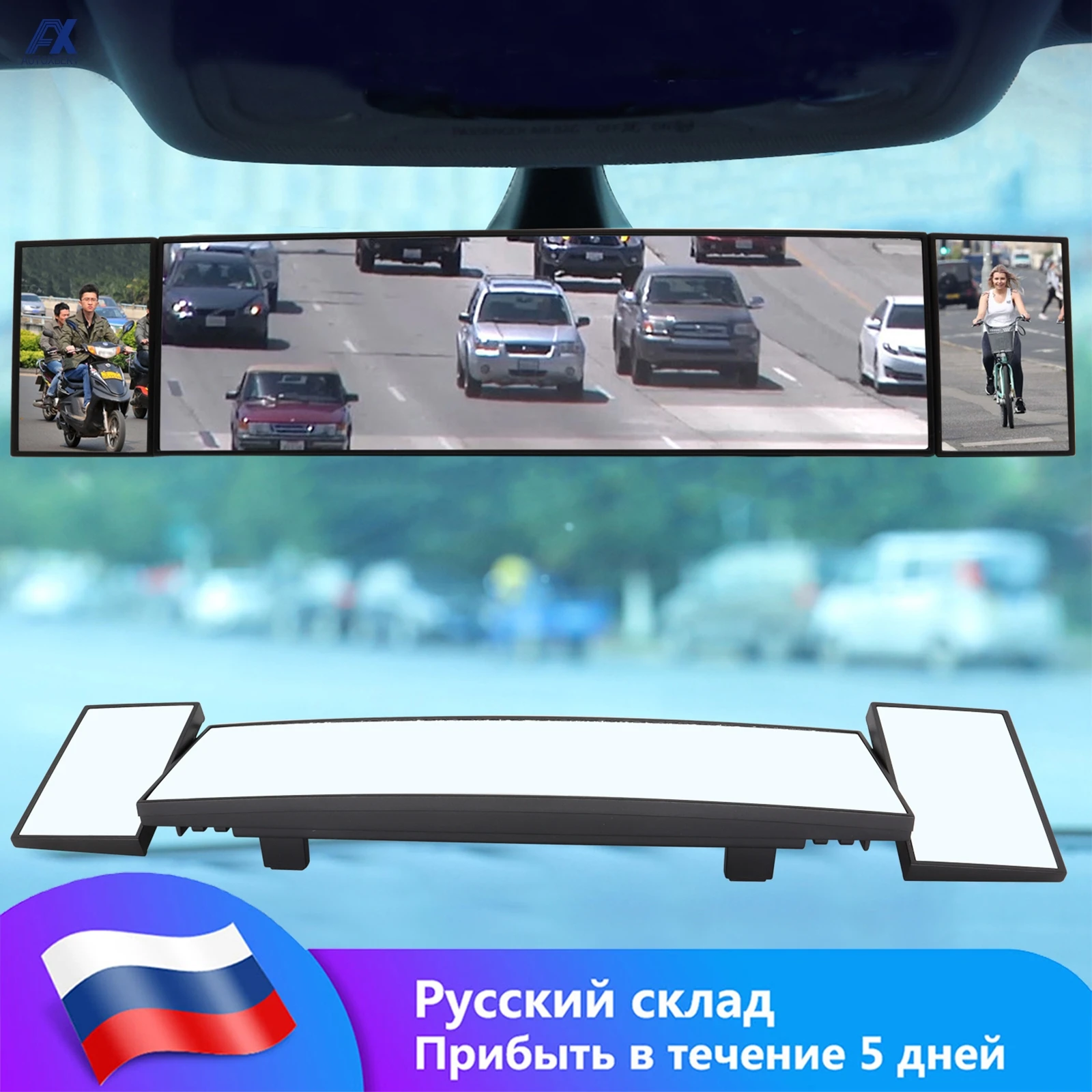 Universal Car Truck Van Pickup Interior Clip On Rear View Convex Mirror Driving Safety Wide Angle Rearview Blind Spot Mirrors