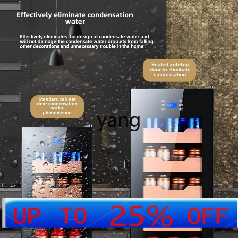 

lhh constant temperature wine cabinet tea refrigerated refrigerator ice bar household living room small fresh-keeping cabinet