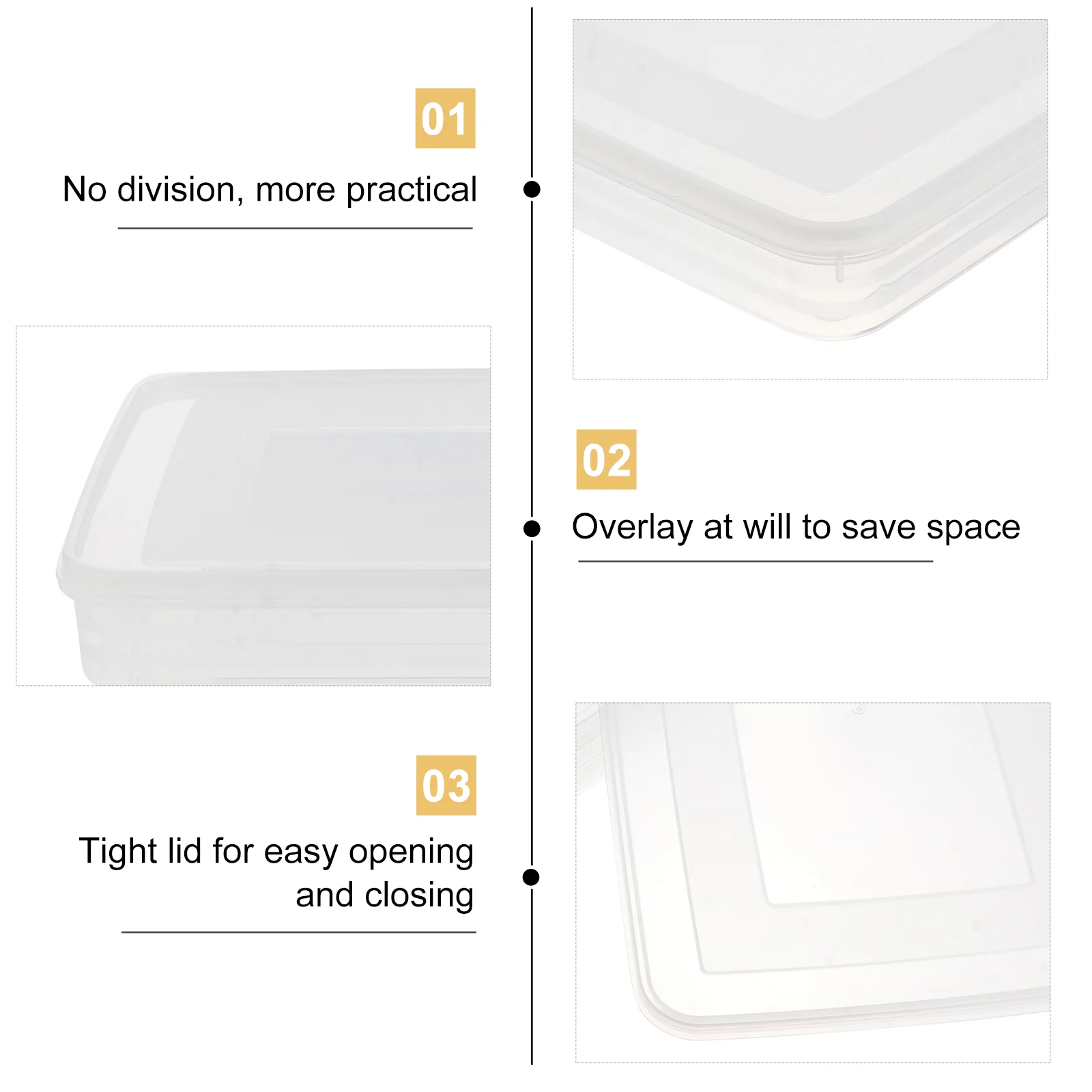 Convenient 2PCS Transparent Dumplings Container Refrigerator Storage Box for Organizing and Preserving Dumplings