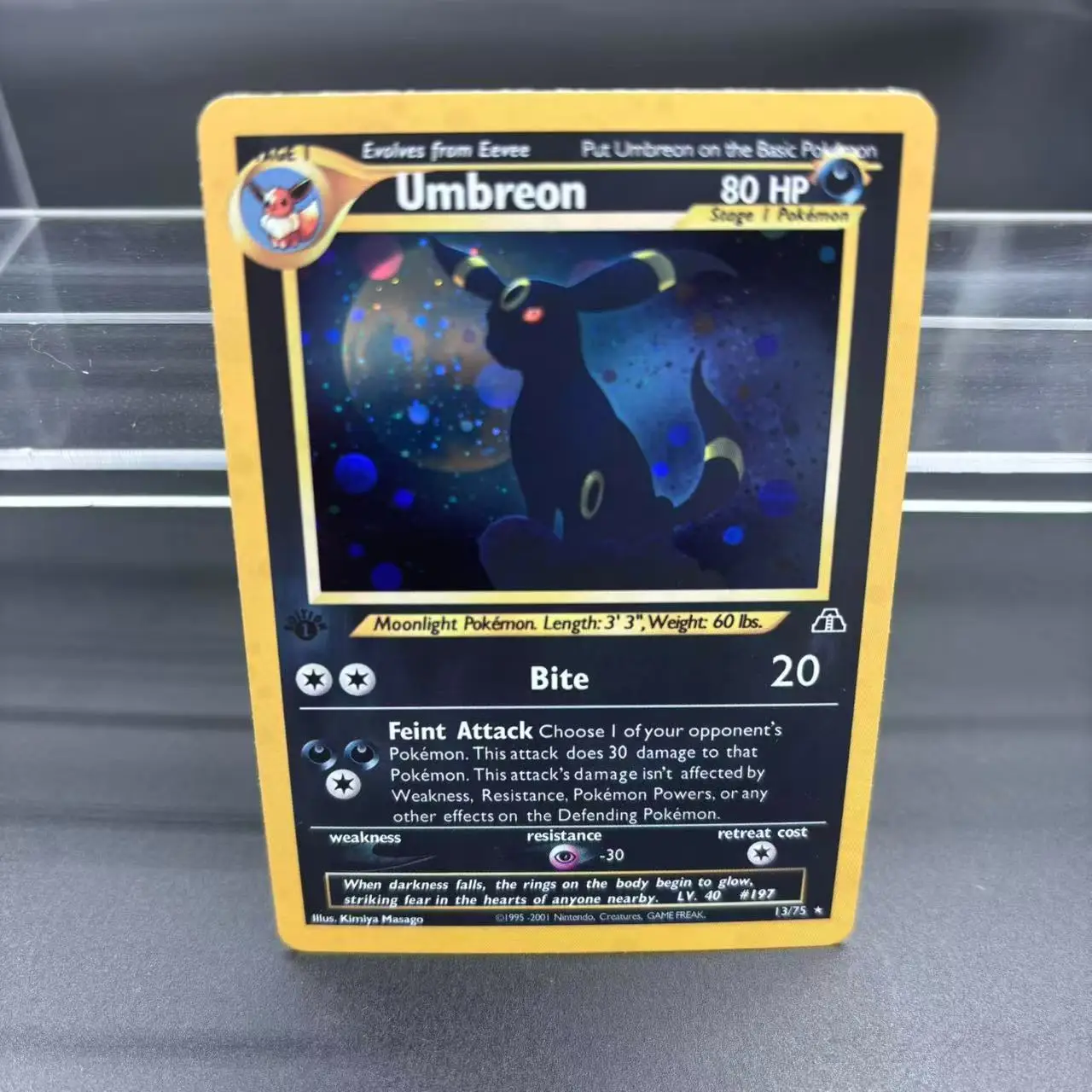 Diy Self Made PTCG Englische Version Umbreon Flash Card Classic Game Anime Collection Card Geschenk Spielzeug