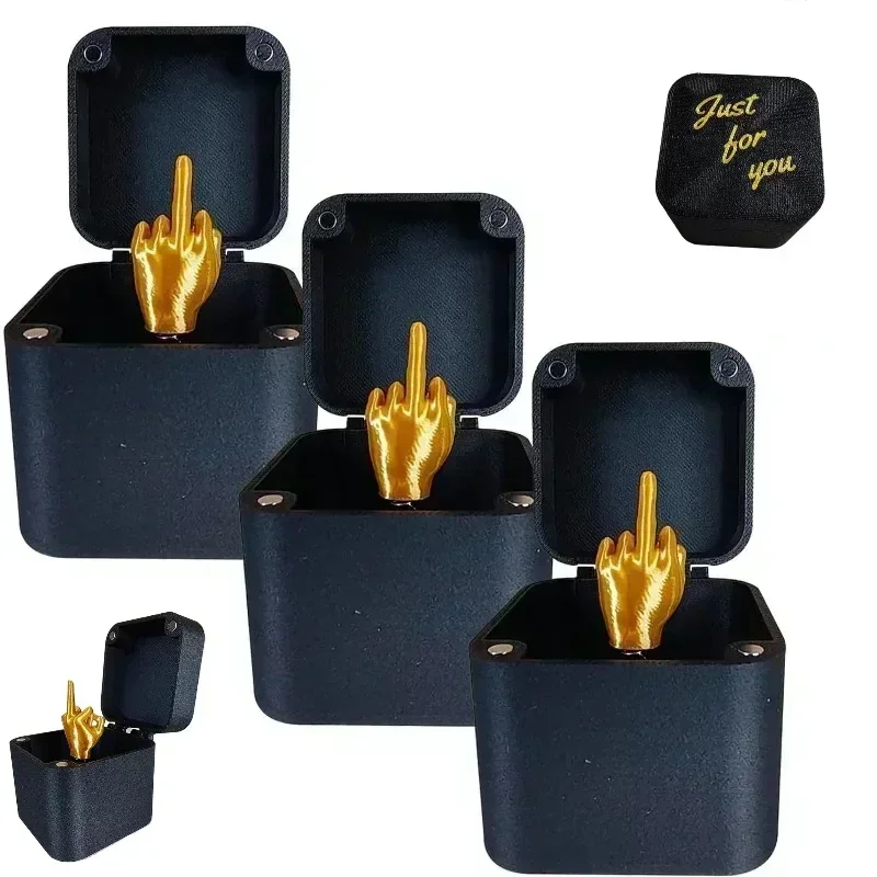 

Out of the box pop-up Middle Finger Gift Box Creative Desk Home Decor Gifts Middle Finger Novelty Christmas Funny Prank Gift