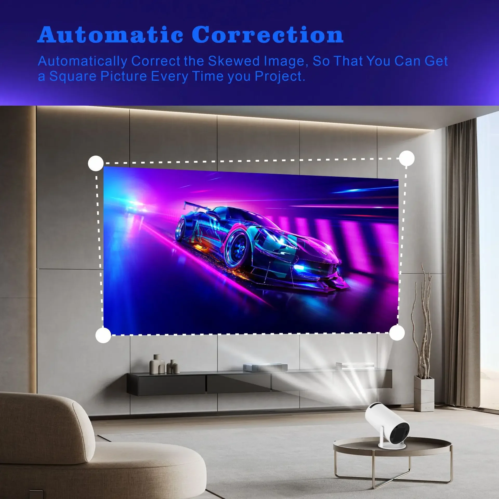 

HY300 projector household high definition wireless same screen bedroom wall projector TYPE C power supply portable projector