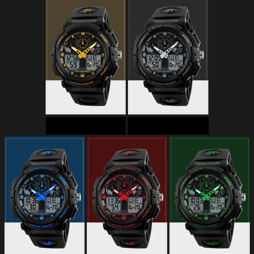 

Waterproof Digital Watch For Men 50M Water Resistance Dual Time Display Led Backlight Chronograph Alarm Date Week Function