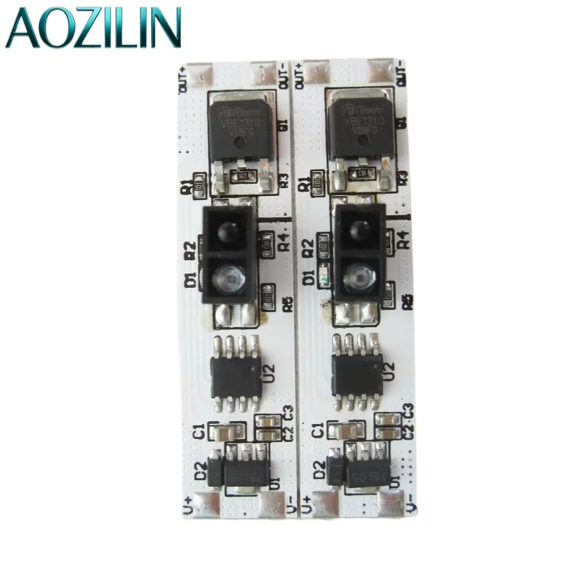 AOZILIN 8.9A Infrared Hand Scan Motion Sensor Module Adjustable Light Switch Trigger Sensor DC 5V-24V 5 Pcs Per Pack